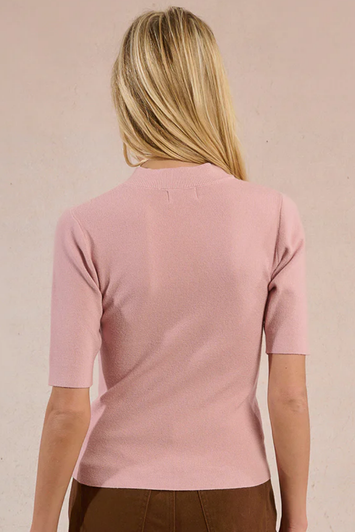 Molly Bracken Short Sleeve Sweater Pink 