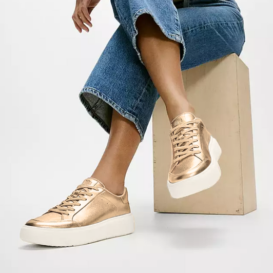 FitFlop RTG Leather/Suede Sneakers Platino