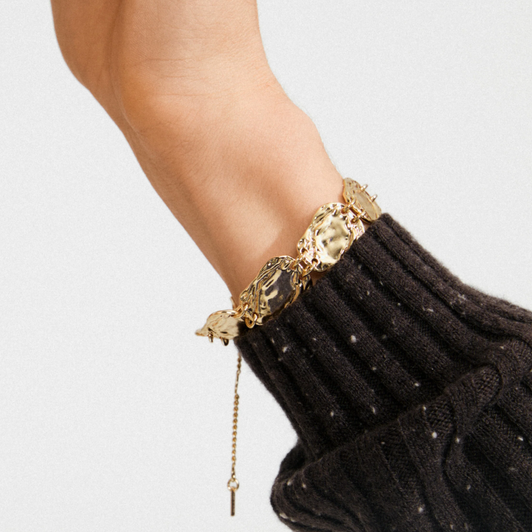 Pilgrim Shift Chunky Bracelet Gold Plated