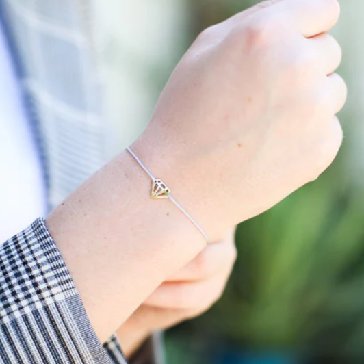 Lucky Feather Sparkle Birthday Bracelet