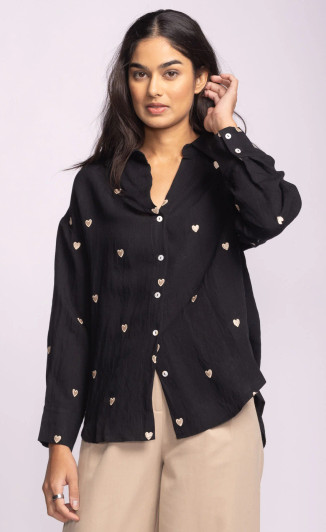Pink Martini Spezia Heart Top Black