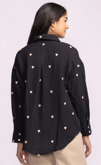 Pink Martini Spezia Heart Top Black