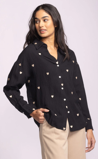 Pink Martini Spezia Heart Top Black