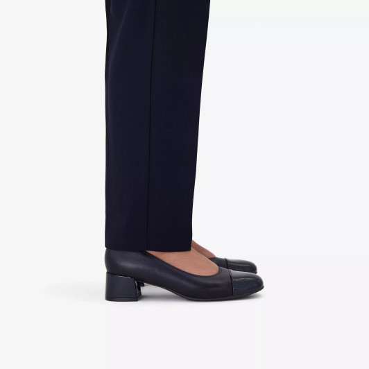 Clarks Iridessa May Block Heels Navy Leather