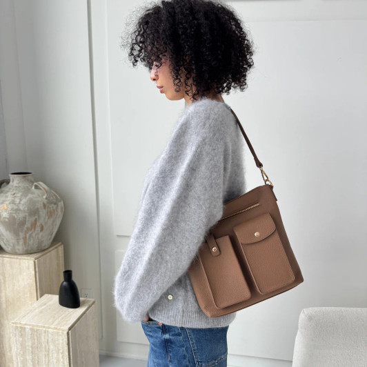 Espe Sofia Messenger Crossbody Purse Brown