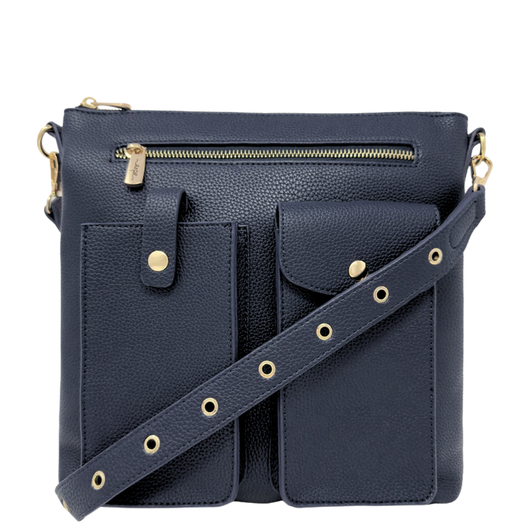 Espe Sofia Messenger Crossbody Purse Blue