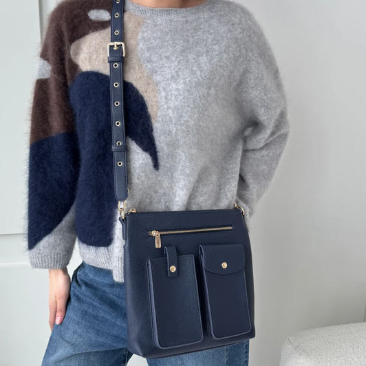 spe Sofia Messenger Crossbody Purse Blue