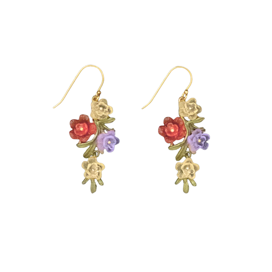 Michael Michaud Mums Drop Wire Earrings