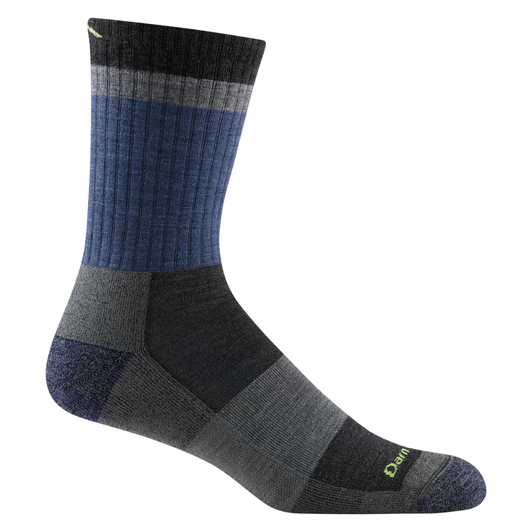 Darn Tough Men's Heady Stripe Micro Crew Lightweight Hiking Socks Blue