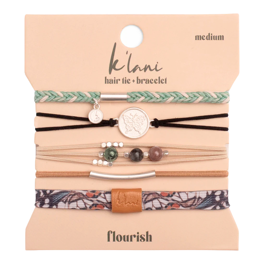 K’Lani Hair Tie Bracelet Set Flourish