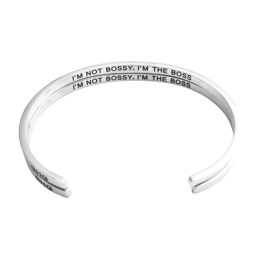 Glass House Goods "I'm Not Bossy, I'm The Boss" Silver Bracelet