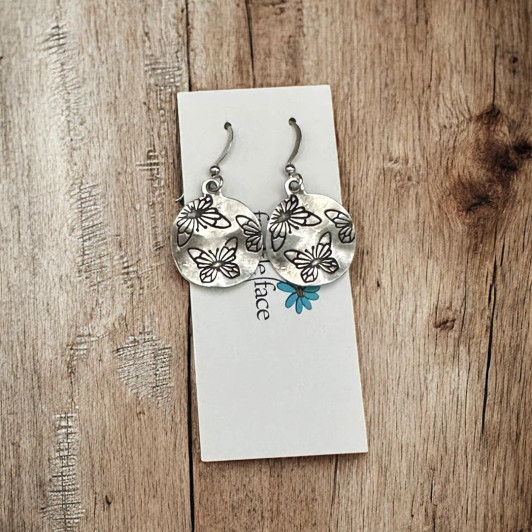 Freckle Face Wavy Butterfly Earrings