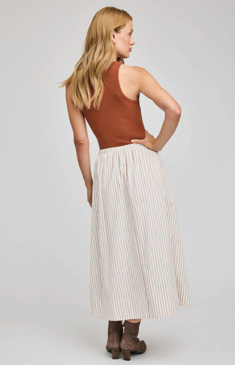 Gentle Fawn Wilhelmina Midi Skirt Cream Stripe