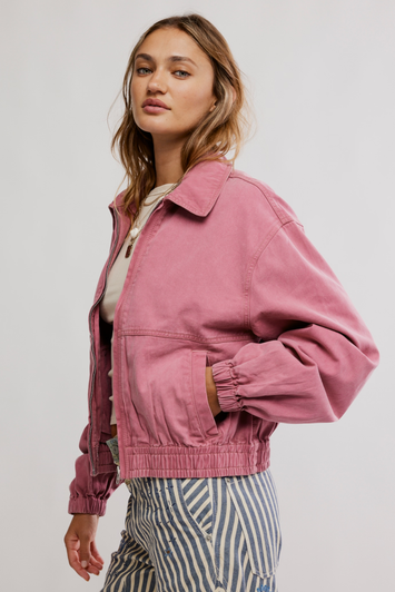 Free People Birdie Jacket Rose Rasin