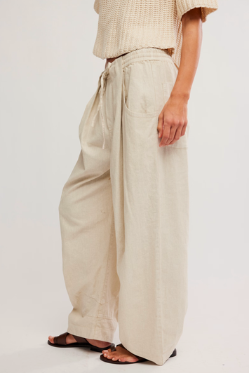 Free People Chambers Laid Back Pull On Pants Summer Sand