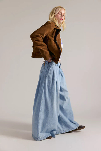 Free People Scout Wide Leg Pants California Blue