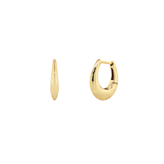 House of Jewellery Tapered U Huggie Hoops Gold Vermeil