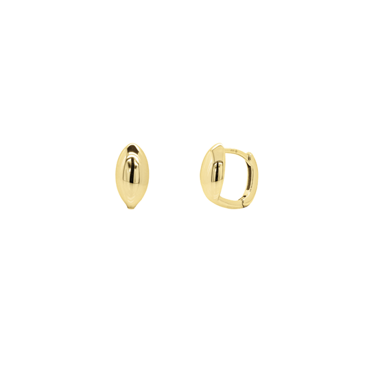 House of Jewellery Mini Marquise Bead Huggie Hoops Gold Vermeil