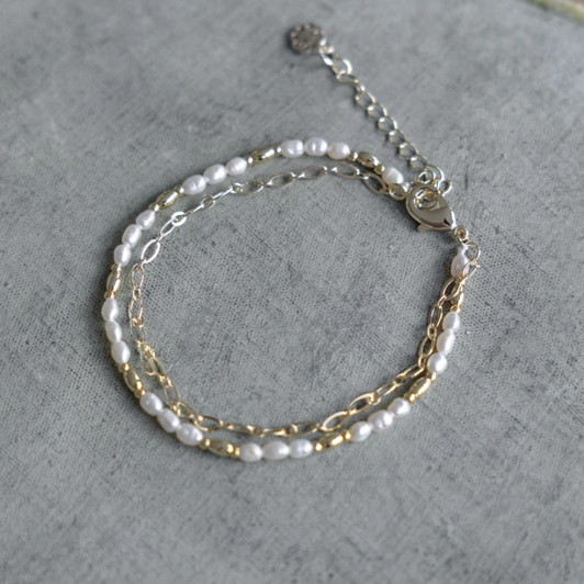 Glee Gold Plated Addie Pearl Bracelet