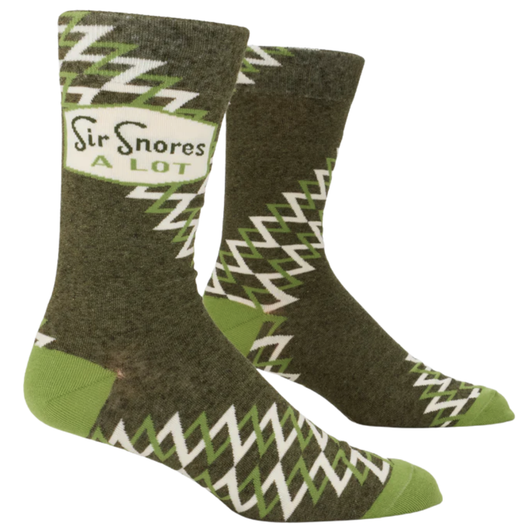 Blue Q Sir Snores A Lot Men's Crew Socks