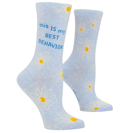 Blue Q Best Behavior Crew Socks