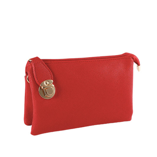 Caracol Small Wristlet & Crossbody Purse Red & Gold