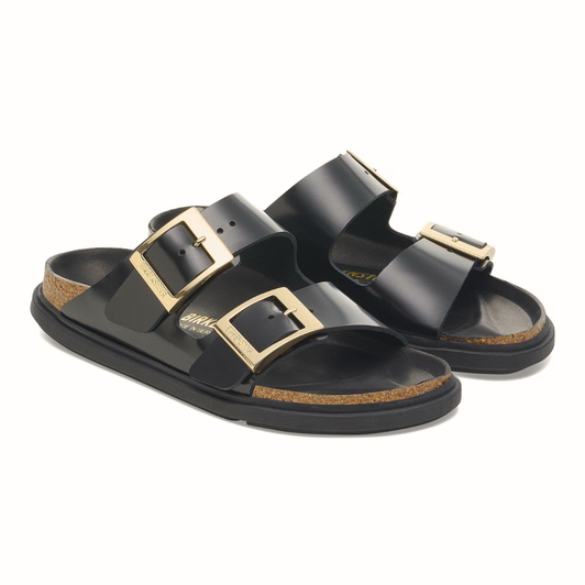 Birkenstock Arizona Droplet Buckle High Shine Black Narrow