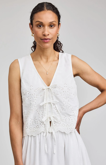 Gentle Fawn Rhea Sleeveless Top White