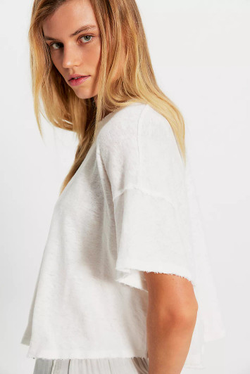 Free People Elsie Swing Tee White Whisper