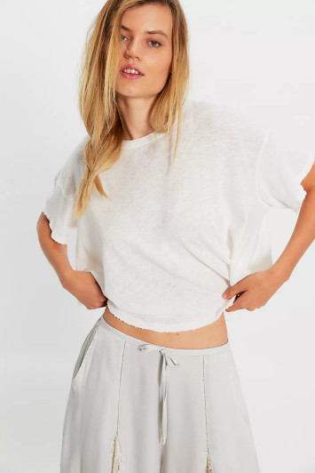 Free People Elsie Swing Tee White Whisper
