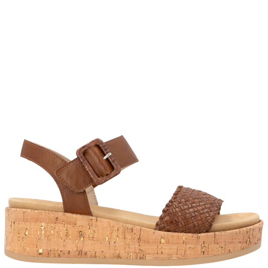 Remonte Jocelyn Woven Wedges Brown