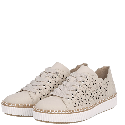 Rieker Enya Cut-Out Sneakers Beige