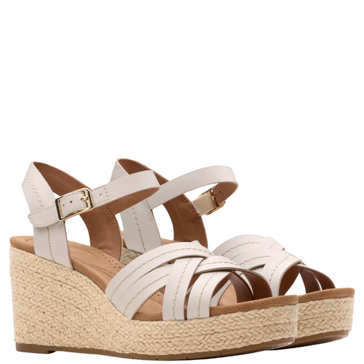 Clarks Sabina Strap Cream Leather