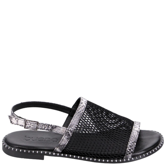 Bueno Odette Slingback Sandals Black Snake Combo