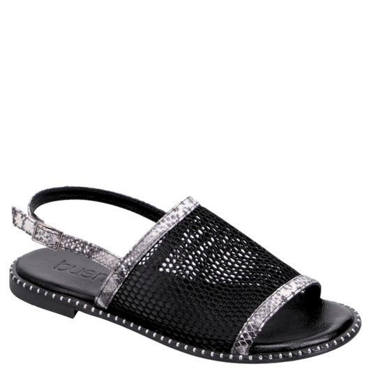 Bueno Odette Slingback Sandals Black Snake Combo