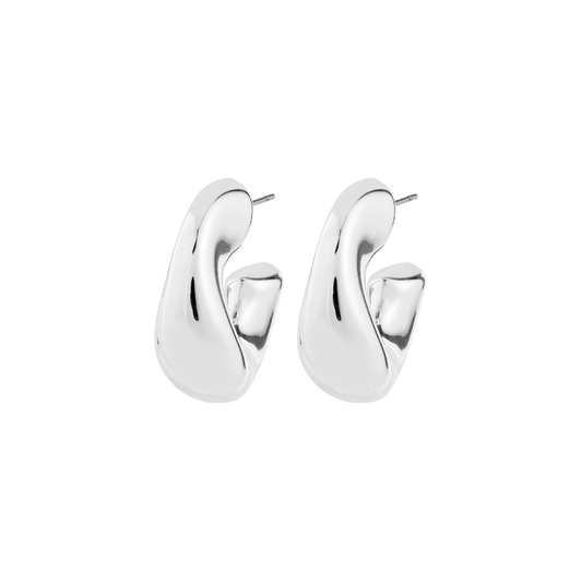 Pilgrim Jennings Chunky Hoops Silver Plated