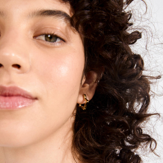 Pilgrim Solari Star Hoops Gold Plated