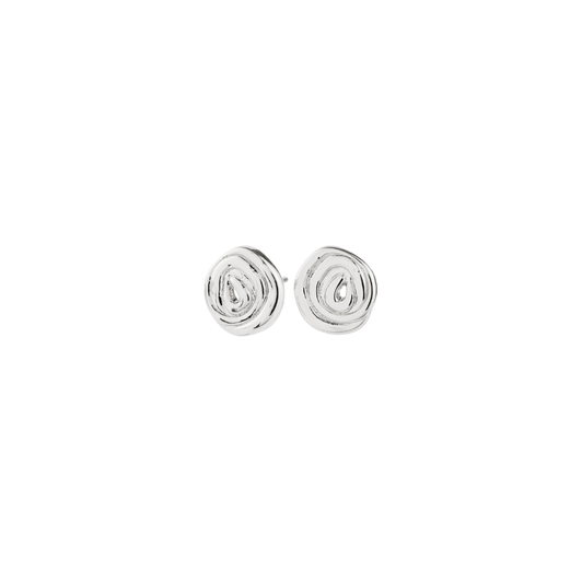 Pilgrim Air Spiral Studs Silver Plated