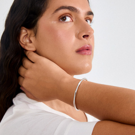 Pilgrim Haze Bangle Silver Plated