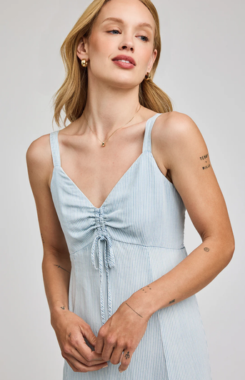 Gentle Fawn Renata Midi Dress Blue Stripe