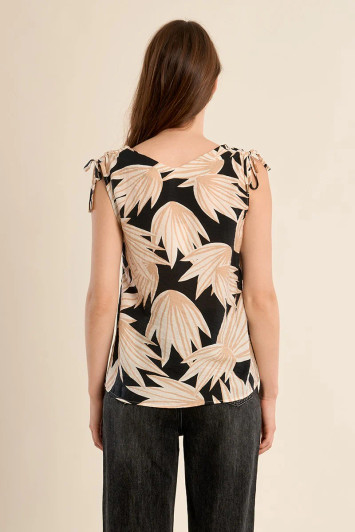 Molly Bracken Patterned Tank Black Ava