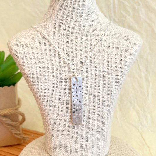 Andrea Waines Bookmark Necklace Do What Makes Your Soul Shine