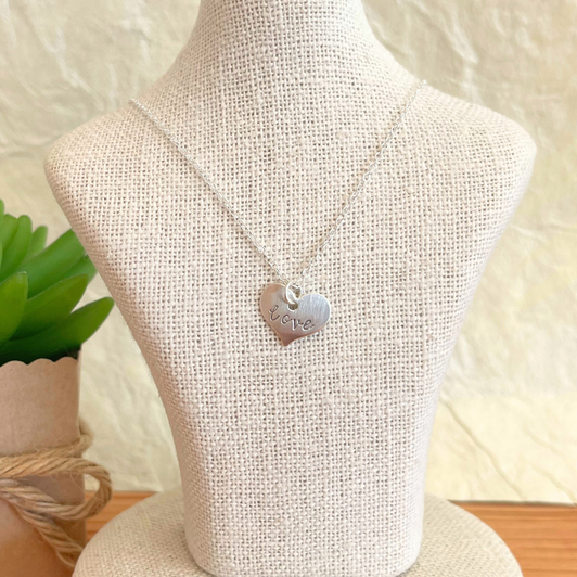 Andrea Waines Scripted Heart Necklace Love