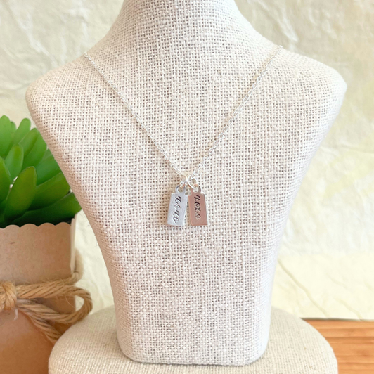 Andrea Waines Tiny Tags Necklace xoxo