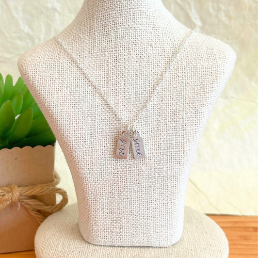 Andrea Waines Tiny Tags Necklace Grace & Grit