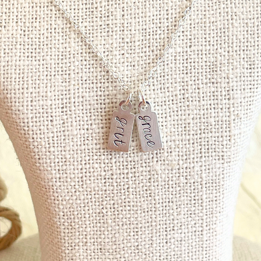 Andrea Waines Tiny Tags Necklace Grace & Grit