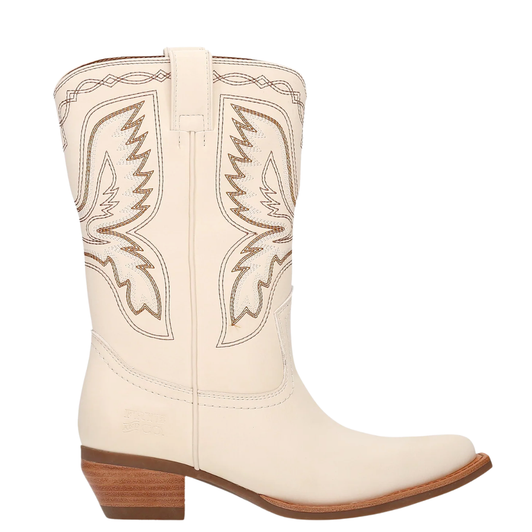 Frye & Co Irlene Short Deco Stitch Off White