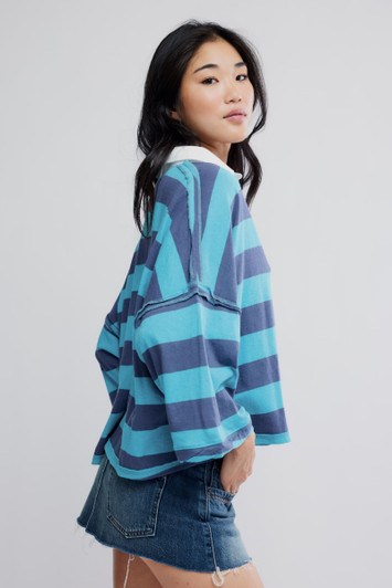 Free People Auggie Tee Night Shadow Tropica