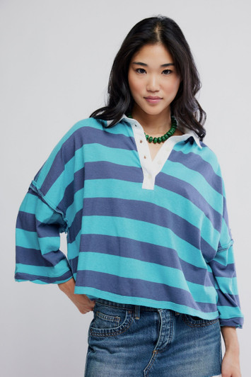 Free People Auggie Tee Night Shadow Tropica