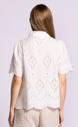Pink Martini Lily Top White